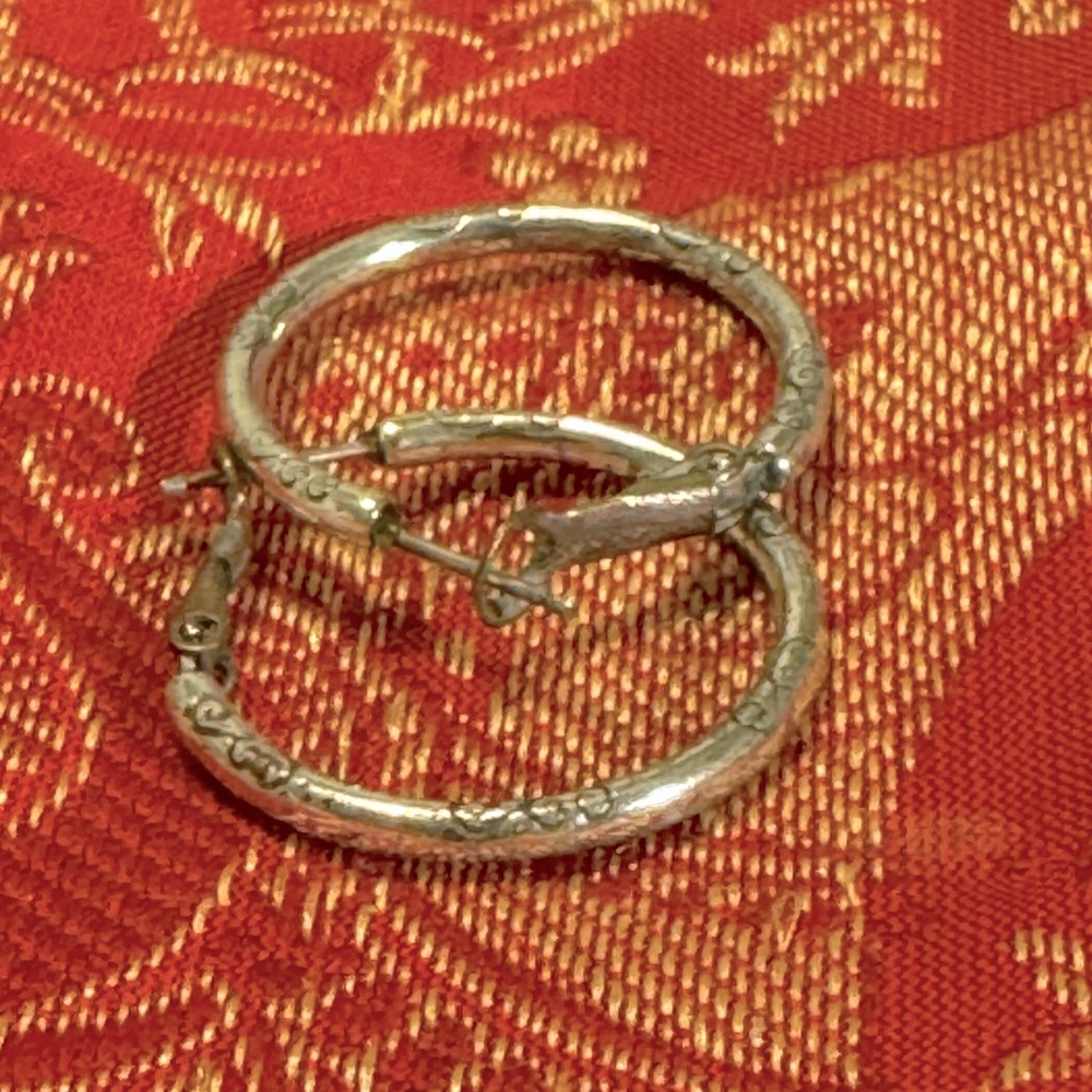 Brighton round charm hoop earrings